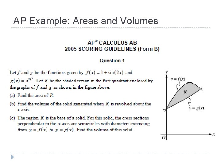 AP Example: Areas and Volumes 