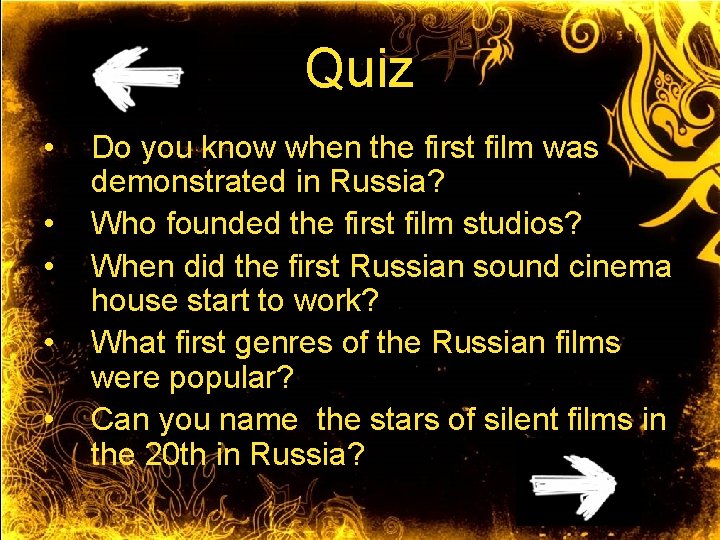 Quiz • • • Do you know when the first film was demonstrated in