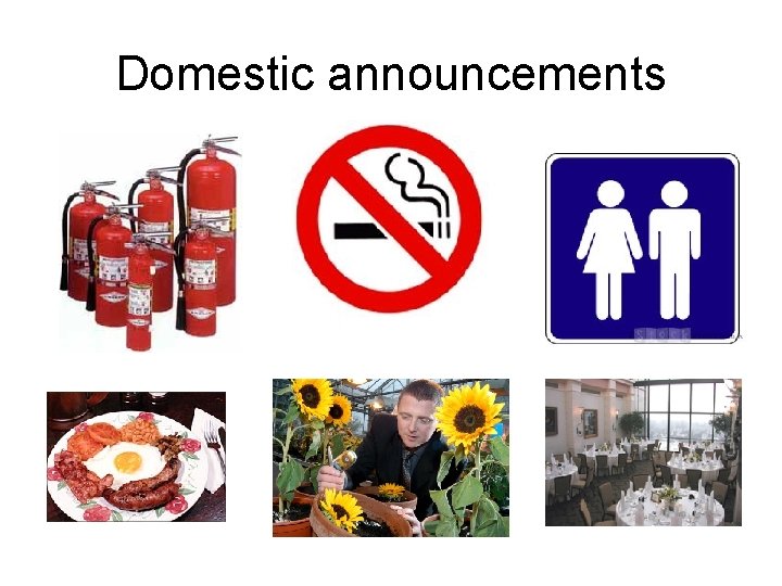 Domestic announcements 