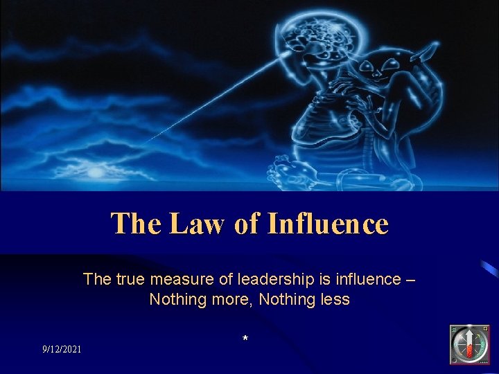 The Law of Influence The true measure of leadership is influence – Nothing more,