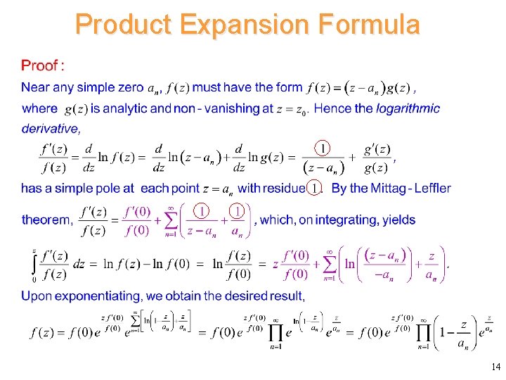 Product Expansion Formula 14 