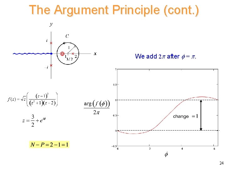 The Argument Principle (cont. ) We add 2 after = . 24 