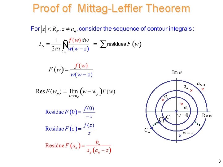 Proof of Mittag-Leffler Theorem 3 