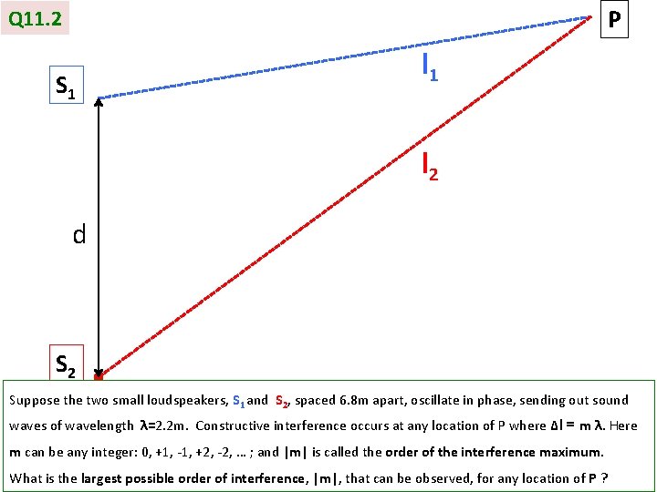 P Q 11. 2 S 1 l 2 d S 2 Suppose the two