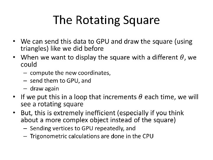 The Rotating Square • 