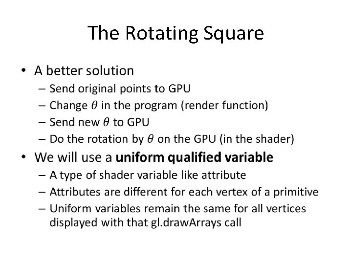 The Rotating Square • 