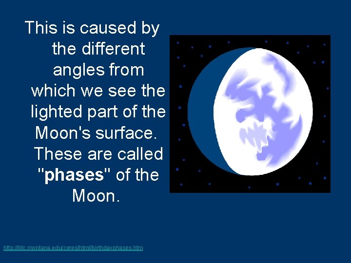 This is caused by the different angles from which we see the lighted part