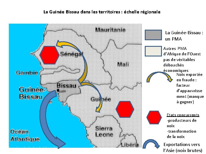 . La Guinée Bissau dans les territoires : échelle régionale La Guinée-Bissau : un
