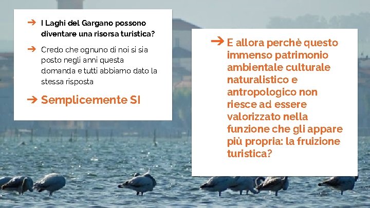 ➔ I Laghi del Gargano possono diventare una risorsa turistica? ➔ Credo che ognuno