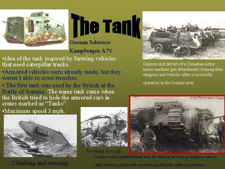 German Schwerer Kampfwagen A 7 V • idea of the tank inspired by farming