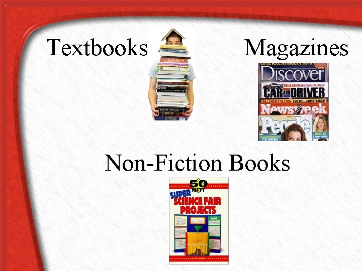 Textbooks Magazines Non-Fiction Books 