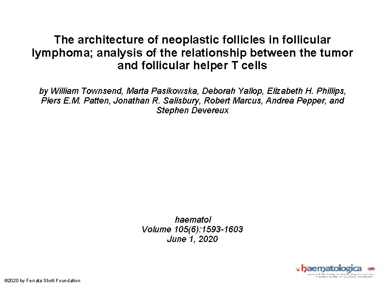 The architecture of neoplastic follicles in follicular lymphoma; analysis of the relationship between the