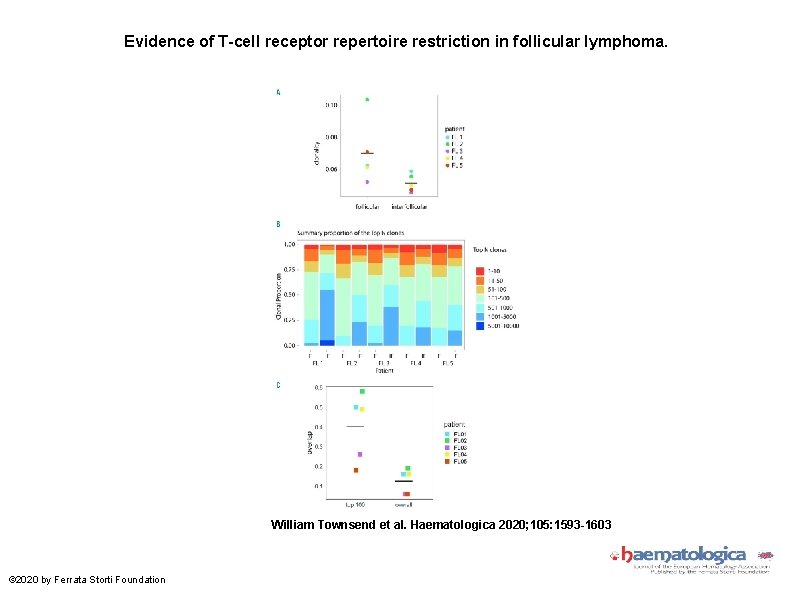 Evidence of T-cell receptor repertoire restriction in follicular lymphoma. William Townsend et al. Haematologica