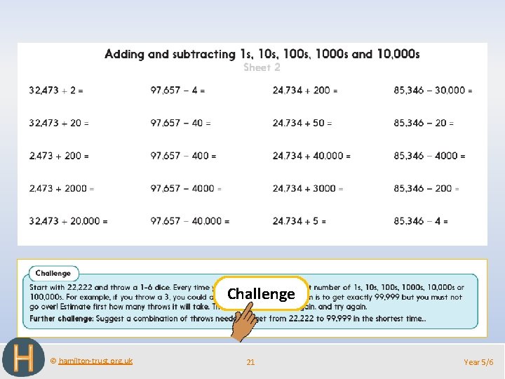 Challenge © hamilton-trust. org. uk 21 Year 5/6 