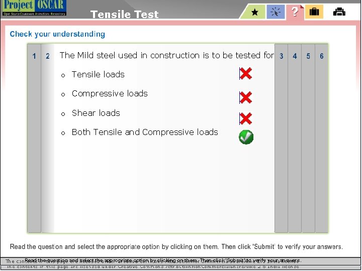 Tensile Test The Mild steel used in construction is to be tested for o