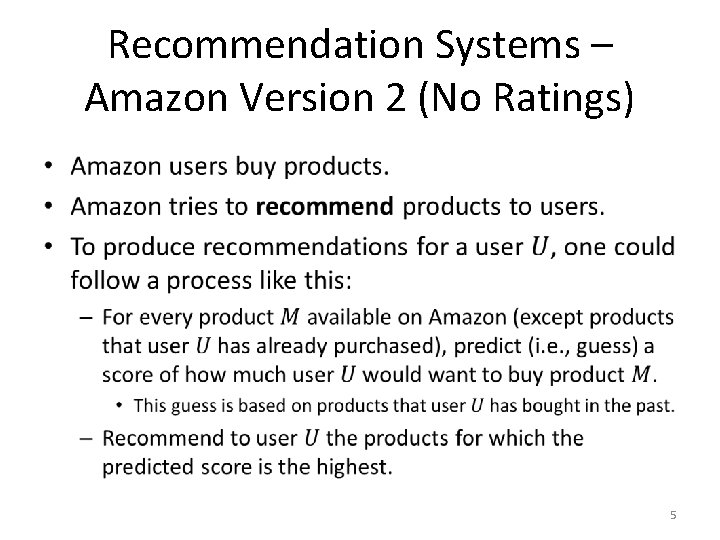 Recommendation Systems – Amazon Version 2 (No Ratings) • 5 
