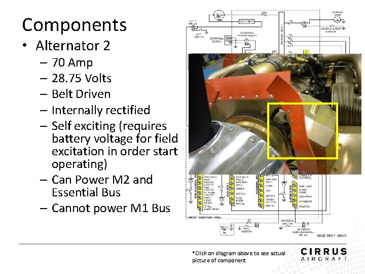 Components • Alternator 2 – 70 Amp – 28. 75 Volts – Belt Driven