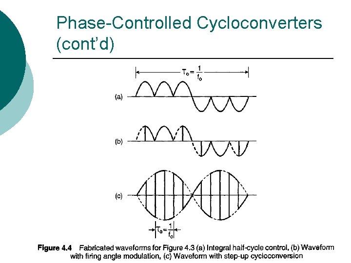 Phase-Controlled Cycloconverters (cont’d) 