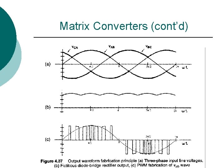 Matrix Converters (cont’d) 