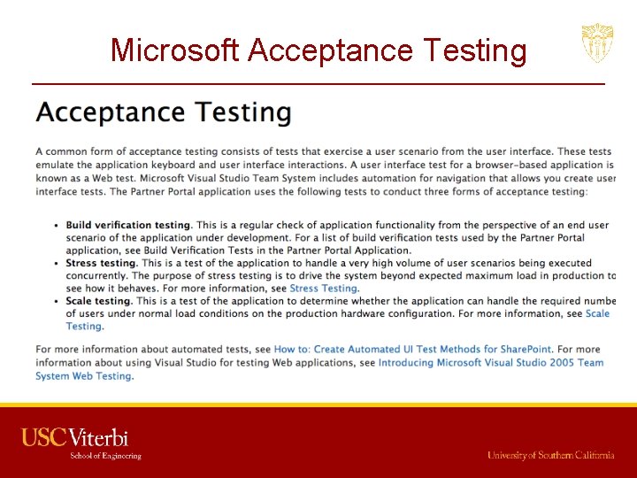 Microsoft Acceptance Testing 