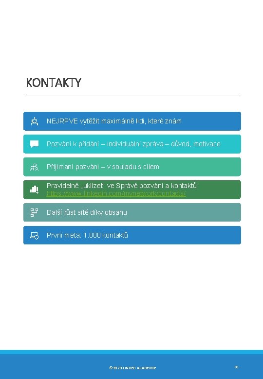 KONTAKTY NEJRPVE vytěžit maximálně lidi, které znám Pozvání k přidání – individuální zpráva –