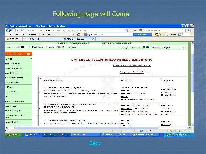 Following page will Come Back 