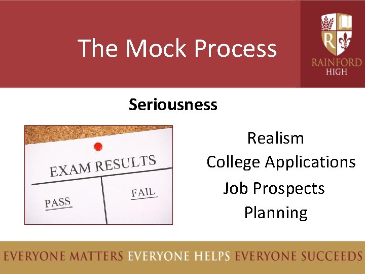 The Mock Process Seriousness Realism College Applications Job Prospects Planning 