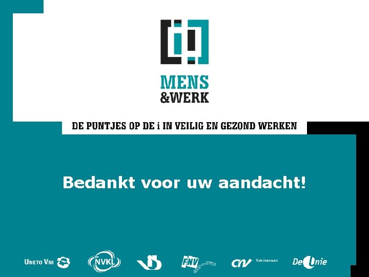 Bedankt voor uw aandacht! 