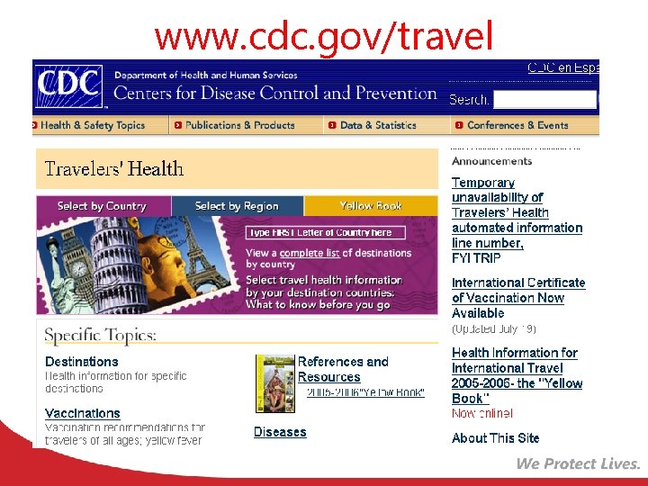 www. cdc. gov/travel l Yellow Fever l Typhoid l Polio 