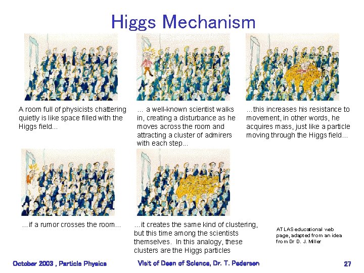 Higgs Mechanism A room full of physicists chattering quietly is like space filled with