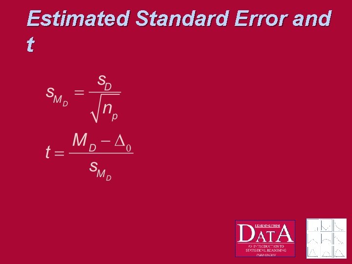 Estimated Standard Error and t 