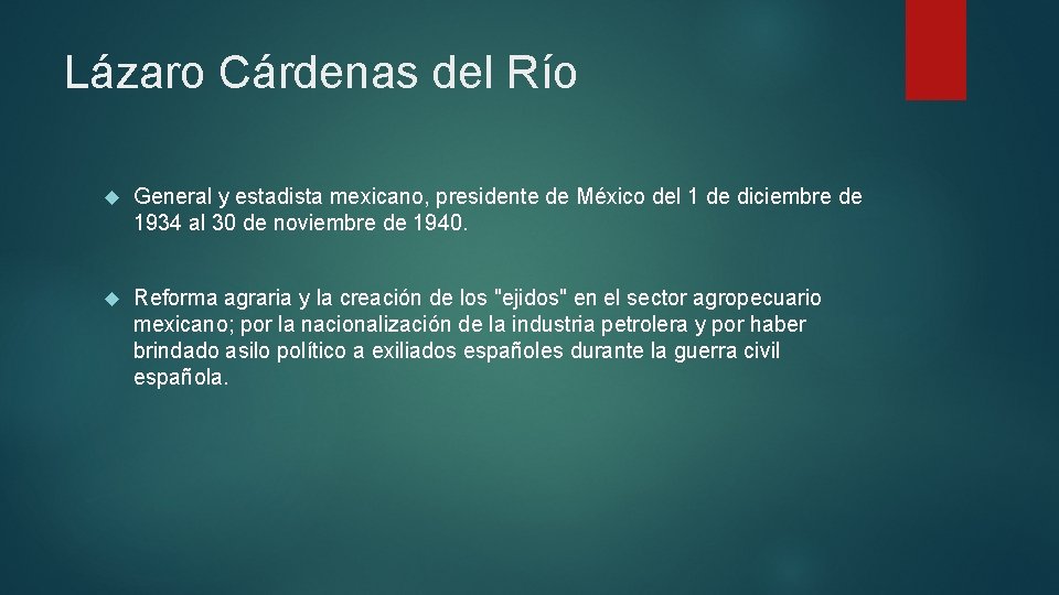 Lázaro Cárdenas del Río General y estadista mexicano, presidente de México del 1 de