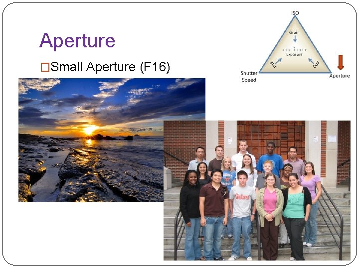 Aperture �Small Aperture (F 16) 