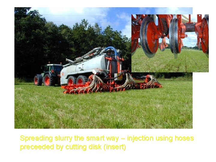 Spreading slurry the smart way – injection using hoses preceeded by cutting disk (insert)