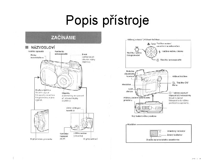 Popis přístroje 