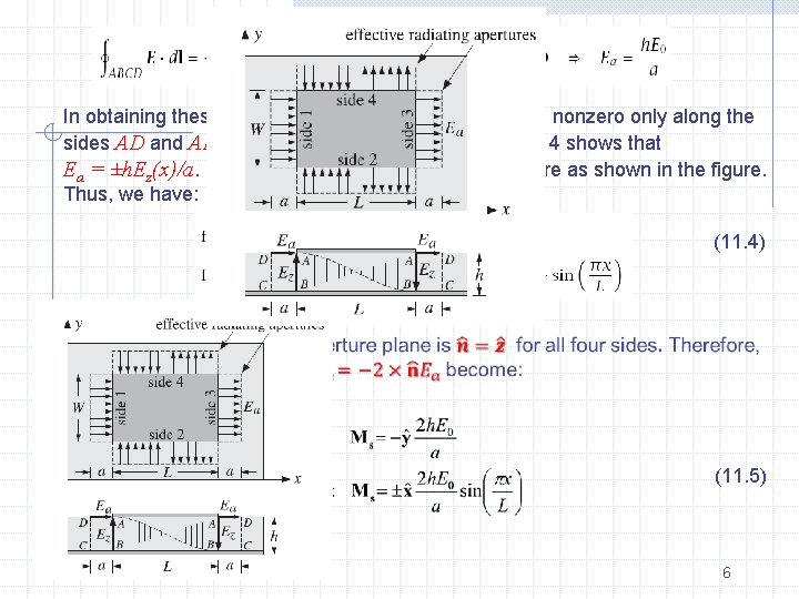 In obtaining these, we assumed that the electric field is nonzero only along the