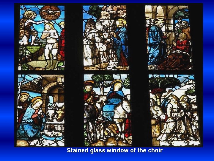 Stained glass window of the choir 