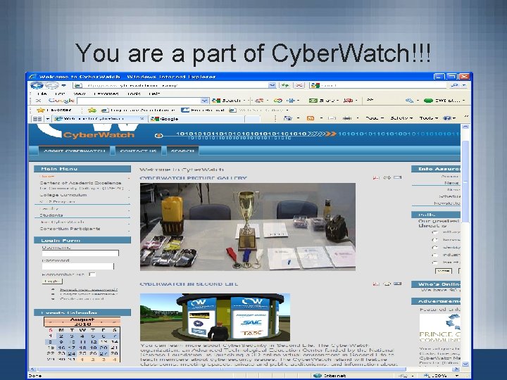 You are a part of Cyber. Watch!!! 