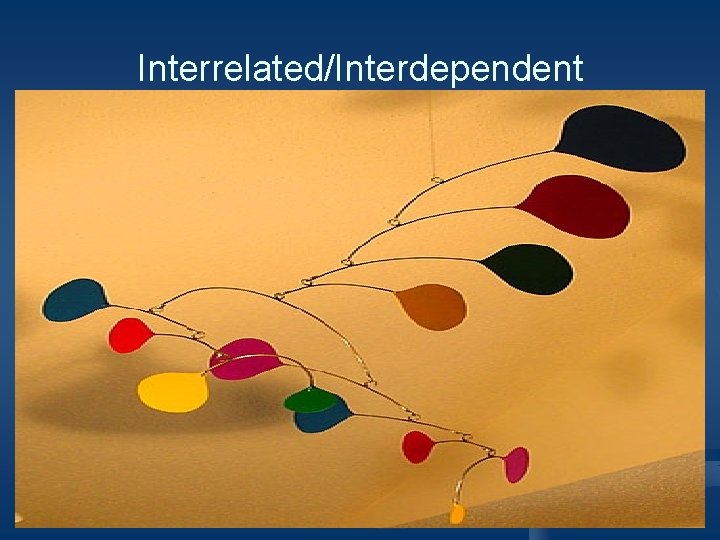 Interrelated/Interdependent 