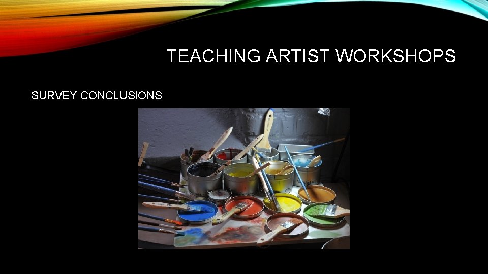 TEACHING ARTIST WORKSHOPS SURVEY CONCLUSIONS 