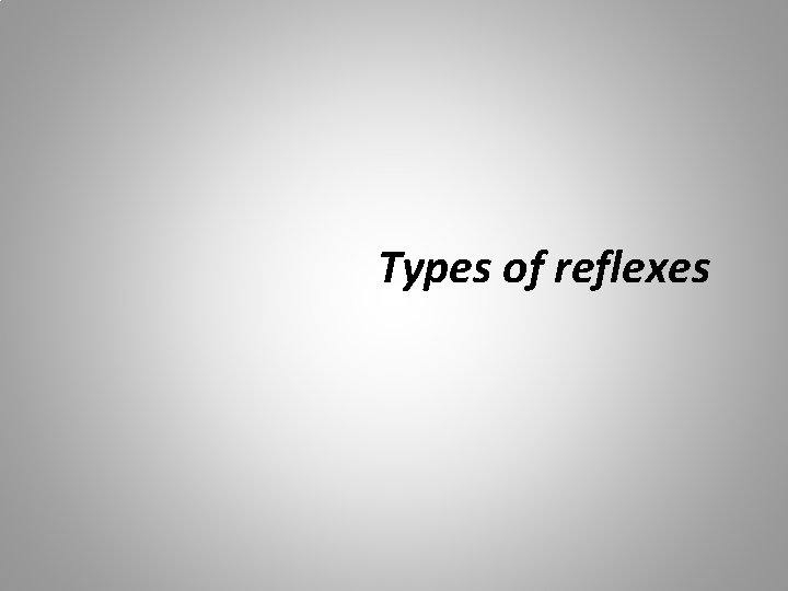 Types of reflexes 