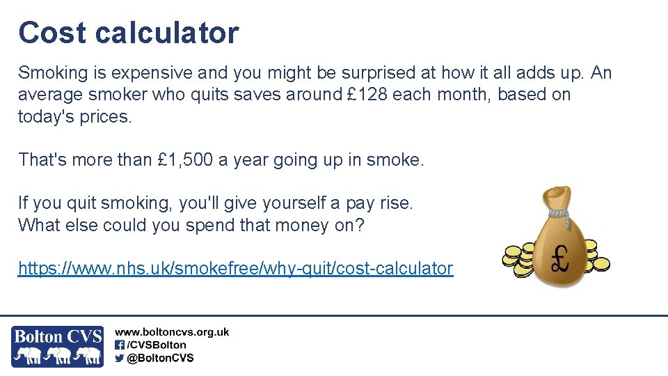 Cost calculator Smoking is expensive and you might be surprised at how it all