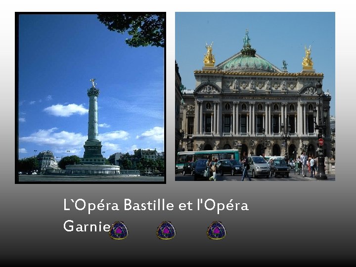 L`Opéra Bastille et l'Opéra Garnier 