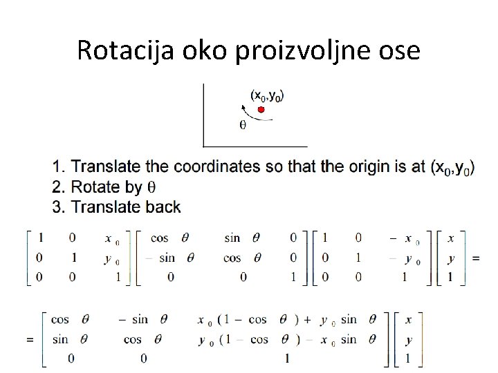 Rotacija oko proizvoljne ose 