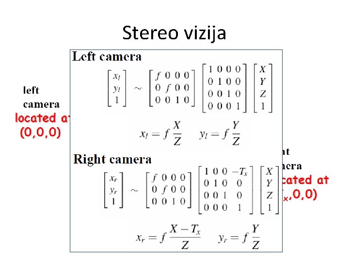 Stereo vizija 