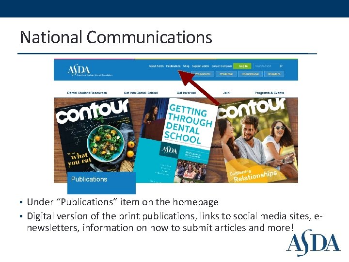 National Communications • Under “Publications” item on the homepage • Digital version of the National Communications • Under “Publications” item on the homepage • Digital version of the