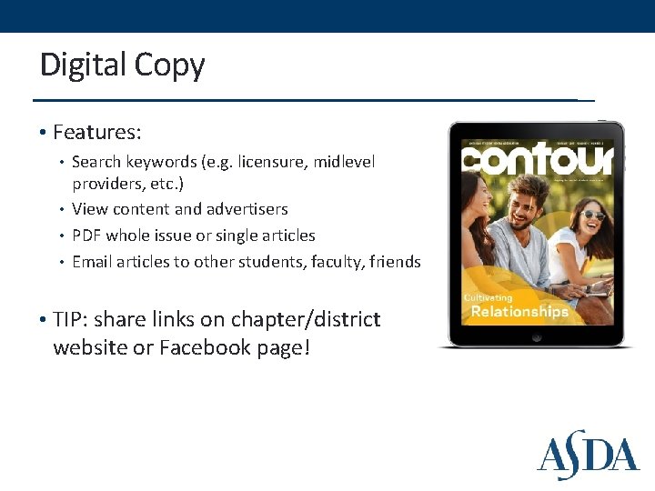 Digital Copy • Features: • Search keywords (e. g. licensure, midlevel providers, etc. ) Digital Copy • Features: • Search keywords (e. g. licensure, midlevel providers, etc. )