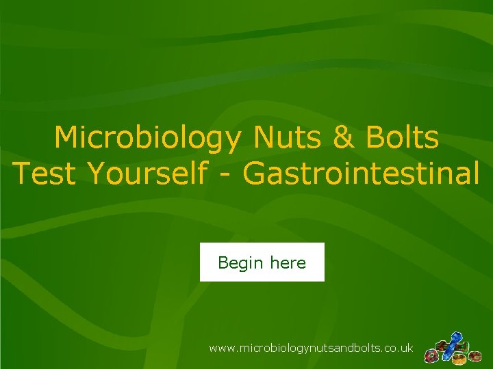 Microbiology Nuts & Bolts Test Yourself - Gastrointestinal Begin here www. microbiologynutsandbolts. co. uk