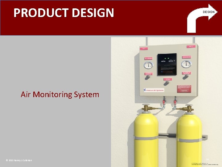 PRODUCT DESIGN Air Monitoring System © 2011 Ronny J. Coleman 14 