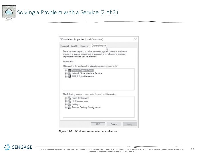 Solving a Problem with a Service (2 of 2) © 2018 Cengage. All Rights